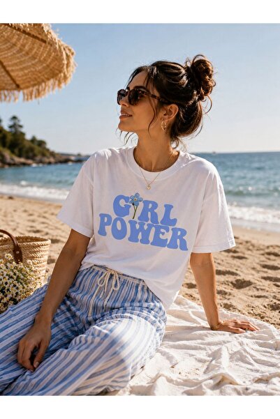 Hediyenza Girl Power Printed Unisex and Children's Short Sleeve T-Shirt
