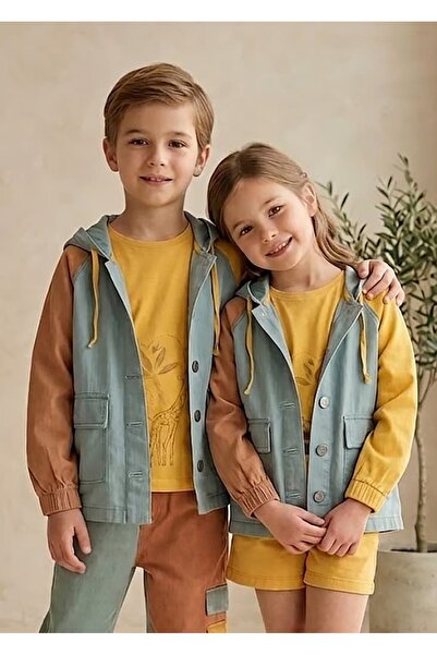 Ozmoz By Mukadder Özden 100% Cotton Hooded Colorful Woven Unisex Jacket