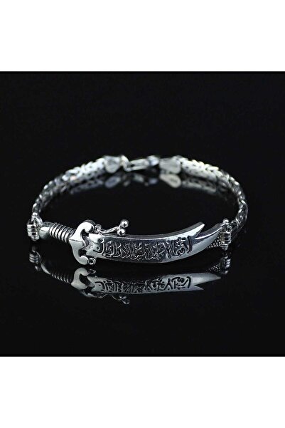 MS Mercan Silver Erkek Gümüş Zulfikar Kılıcı Bileklik