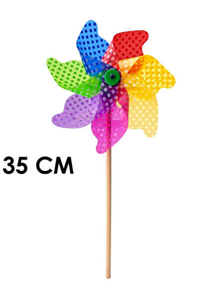 Flower Toys Kardeşler Puantiyeli 7 Kanat Rüzgar Gülü 35 cm