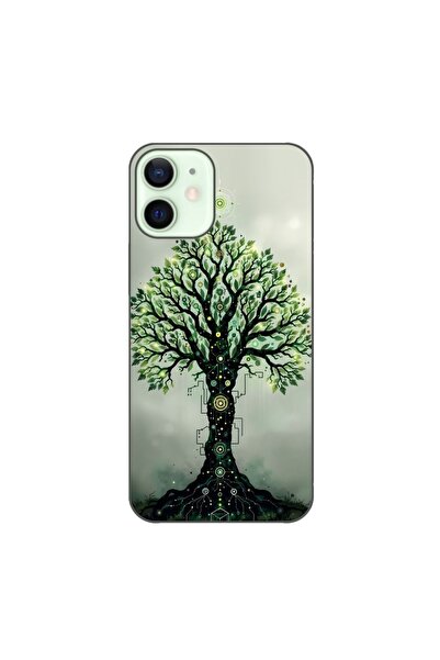 OEM Husa compatibila cu Apple iPhone 12 Mini Silicon Gel Tpu Model Mystical Tree