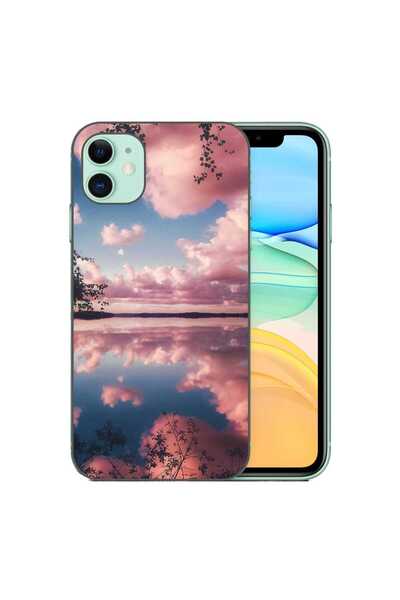 OEM Husa compatibila cu Apple iPhone 11 Silicon Gel Tpu Model Pink Clouds
