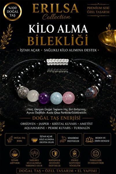 Erilsa Sertifikalı Kilo Almaya Yardımcı İştah Açıcı Doğal Taş Bileklik - Ayar...