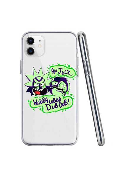 OEM Husa compatibila cu Apple iPhone 11 Silicon Transparenta Model Rick And M...