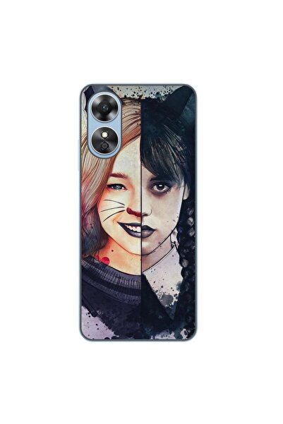 OEM Case compatible with Oppo A17 Silicon Gel Tpu Model Wednesday and Enid Si...