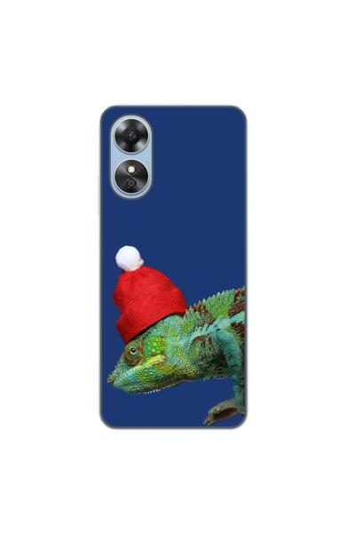 OEM Калъф, съвместим с Oppo A17, силиконов гел TPU, с десен Коледен хамелеон