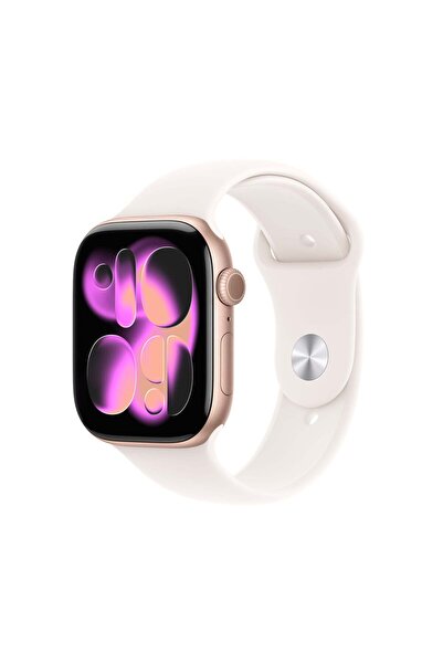 Apple ساعة سيريز 11 بنظام تحديد المواقع العالمي (GPS) بقطر 42 مم وهيكل من الأ...