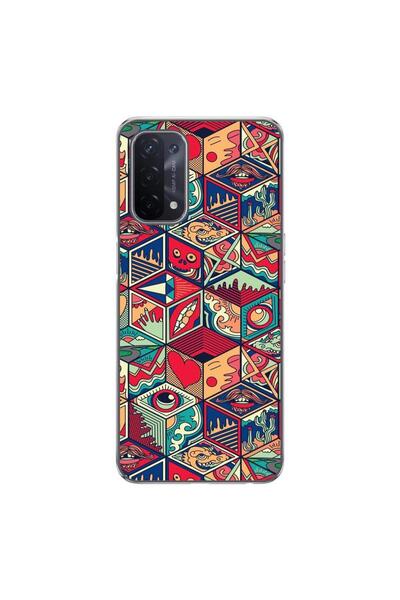 OEM Θήκη συμβατή με Oppo A54 5G, A74 5G, από σιλικόνη gel TPU, με γεωμετρικό ...