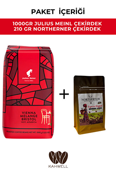 Julius Meinl 1000gr Vienna Melange Bristol Çekirdek Kahve + Northerner 210gr ...
