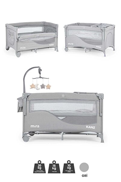 Kanz Mira Anne Yanı Park Yatak Gri 70 x 120