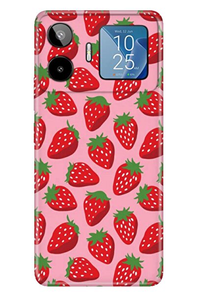 General Mobile GM 26 Pro G903 Kılıf Renkli Silikon Baskılı TPU Tatlı Çilek