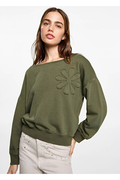 Mango Teen Çiçek işlemeli sweatshirt