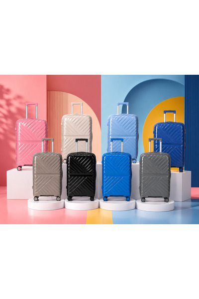 WAF Luggage Polypropylene Flexible Shell Suitcase with TSA Lock & 360 Spinner...