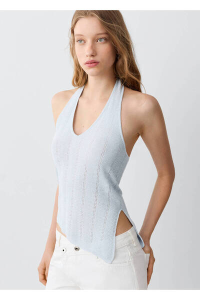 Mango Teen Lureks halter yaka bluz