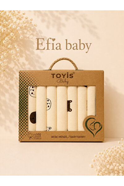 Efia Baby %100 Pamuk 7'li Bebek Ağız Mendili