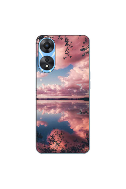 OEM Husa compatibila cu Oppo A78 5G (CPH2483) Silicon Gel Tpu Model Pink Clouds