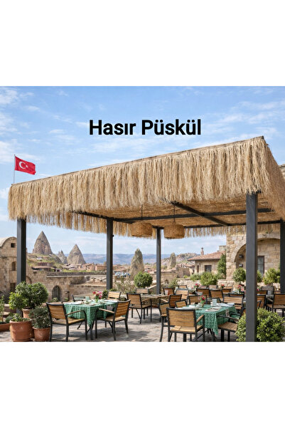 Greenosier 70cm.x3m. Hasır Püskül Otu Saçak Otu Püskül Dekorasyon