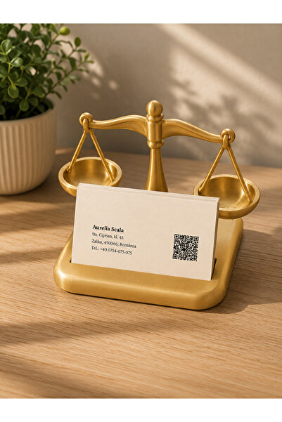 lysiaaccessory Scales of Justice Design Business Card Holder