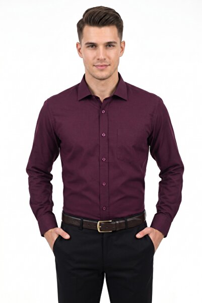 KAMER Men's Classic Single Pocket Long Sleeve Shirt 3212 Bgl-St05502