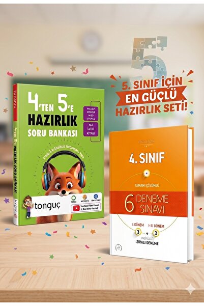 Tonguç Yayınları Tonguç Akademi 4 ten 5 e Hazırlık Kitabı + Deneme Sınavı