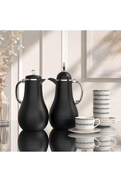 Lavera Trumex (Coffee & Tea Coolers) Black Color with Silver 1.0 Liter Set
