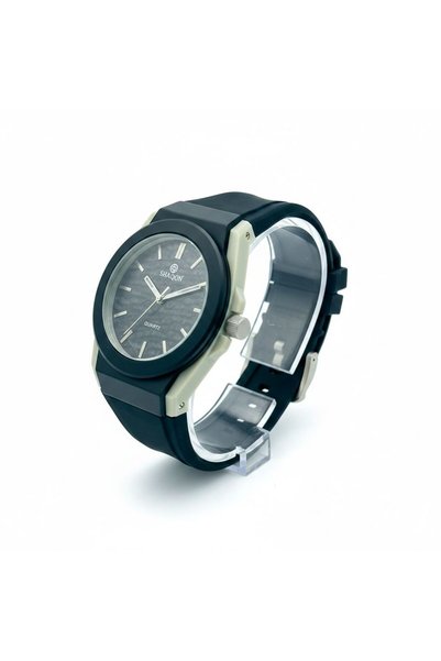 SHADOW Forest SD0480 Dual-Tone Silicone Strap Watch Minimalist Quartz Analog Wristwatch for Men & Women Casual Fashion Watch*