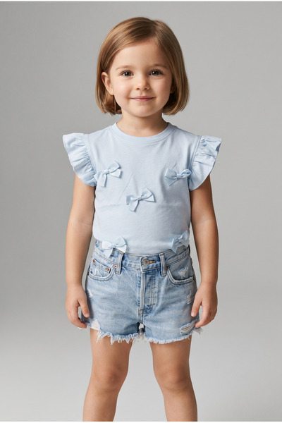 Cortigiani Girls T-Shirt Short Sleeve, 2-3Y