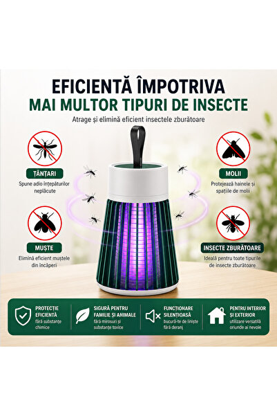 Magazinul reducerilor UV Insect Repellent Lamp for Mosquitoes, Flies, Moths a...