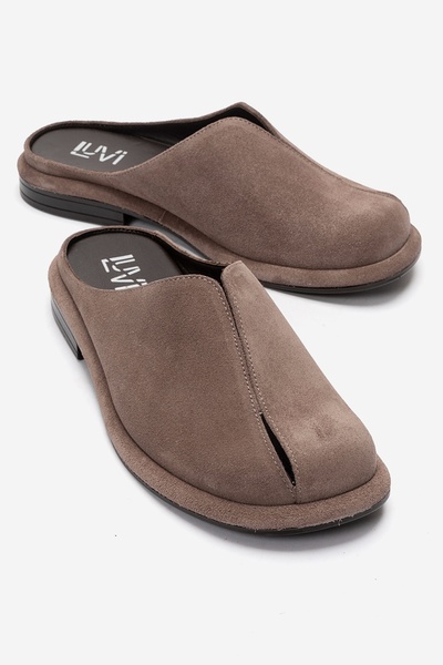LuviShoes Tansy Mink Suede Genuine Leather Closed-Front Women's Slippers