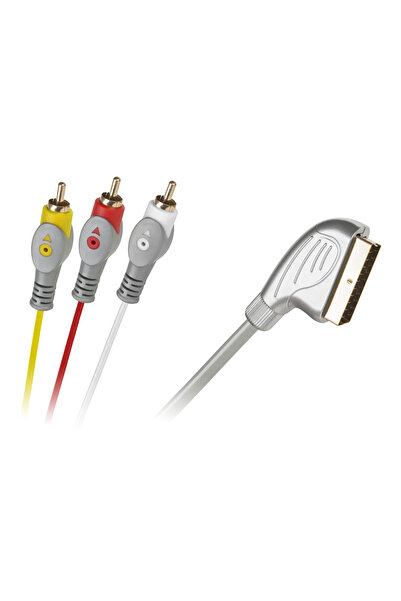 LP Cablu Scart - RCA (Cinch) X3 1.5m Argintiu (Kpo3418-1.5)