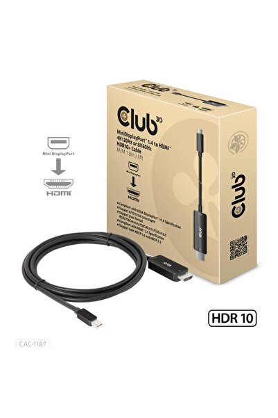 Club 3D Club3D Cablu MiniDP 1.4 > HDMI 1,8m 8K60Hz St/St retail