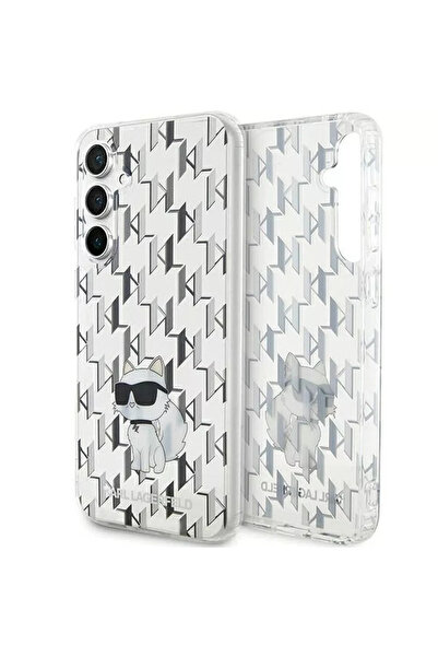 Karl Lagerfeld Monogram Choupette - Husă Samsung Galaxy S23 FE (transparentă)