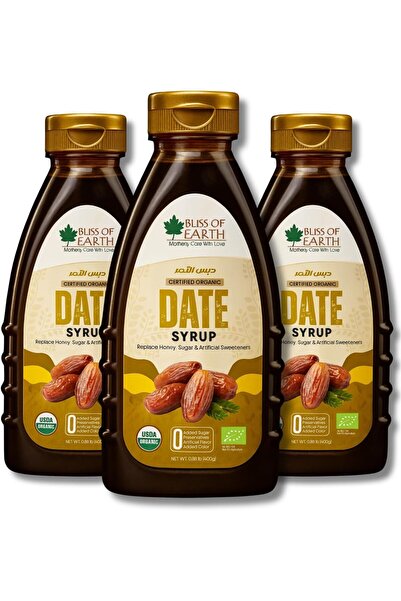 Bliss of Earth Certified Organic Date Syrup, 3x400g | Pure Natural Sweetener ...