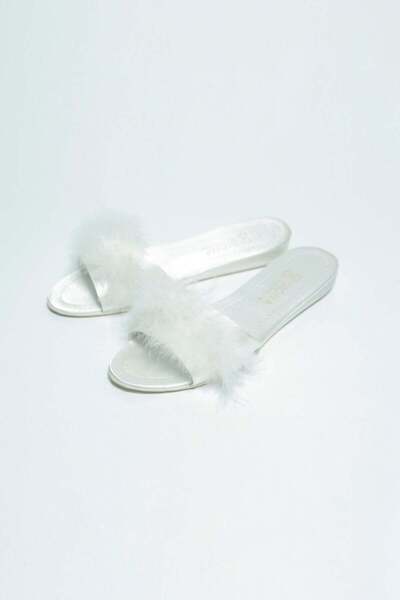 Erbağcı Shoes Tüylü Çeyiz Terliği