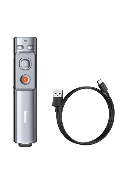 Baseus Pointer laser wireless Orange Dot pentru prezentări - gri (cu acumulator)