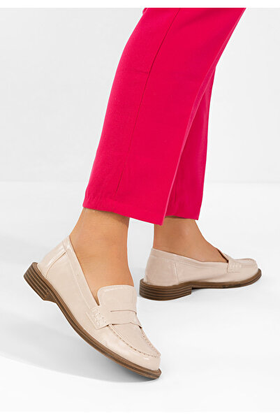 B T Shoes Дамски Zayrie бежови мокасини