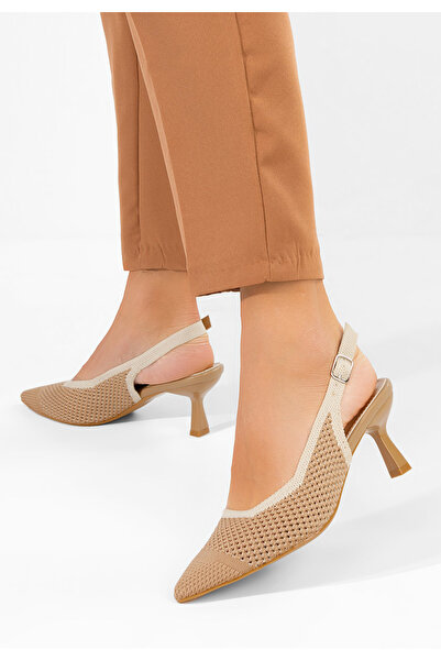 B T Shoes Pantofi slingback Rabiella kaki