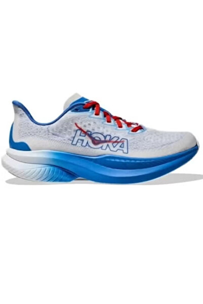 Premium HOKA Mach 6 Men’s Lightweight Performance Sneakers – White Virtual Blue