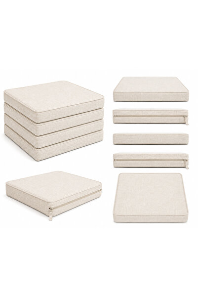 EA HOME ROYALE COMFORT KETEN KREM 53x46cm Sandalye ölçüsüne uygundur. 4 parça...