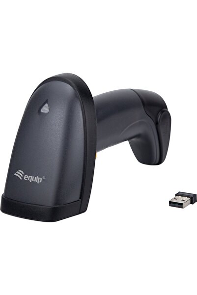 EQUIP Scanner de coduri de bare 2D Laser Wireless/2.4GHz + Suport negru