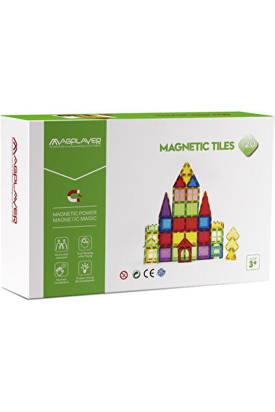 Magplayer Set de constructie magnetic 3D - 120 piese
