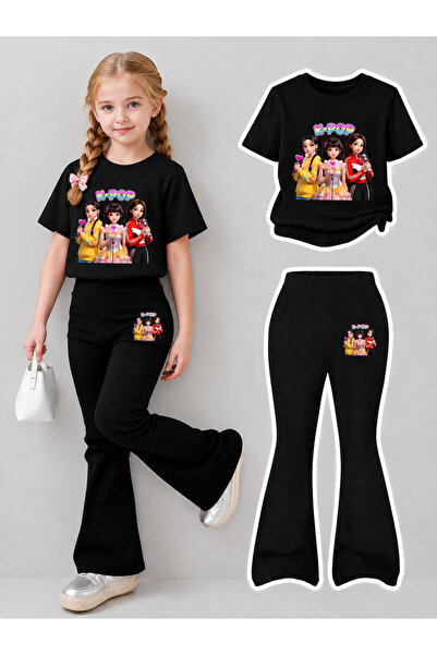 YUNAYT Girl's Spanish Style Leggings and T-Shirt Set