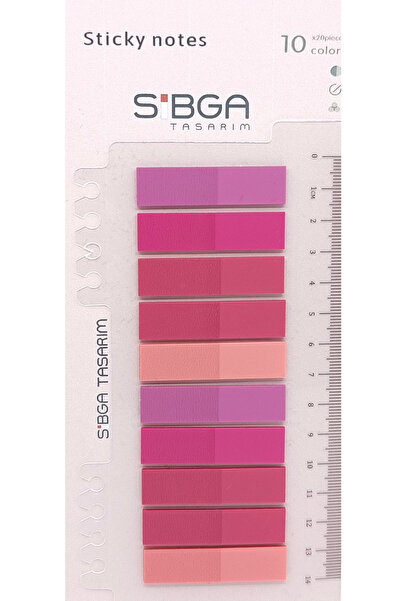 sibga tasarım Şeffaf Pembe Postit Post-it Post it. Kitap Ayracı Ayraç Plastik...