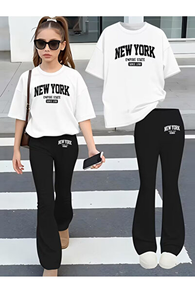 YUNAYT Set de pantaloni evazați și tricou spaniol pentru fete