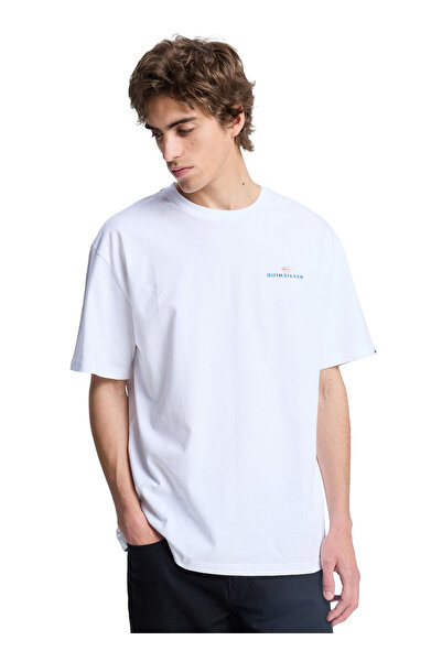 Quiksilver UPSIDE DOWN Beyaz Erkek T-Shirt