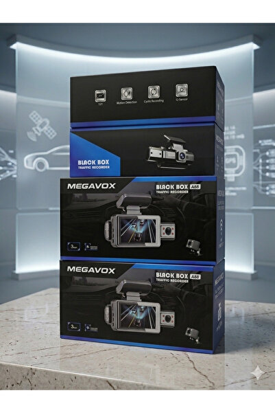 megavox A-88 3" DVR Araç İçi Kamerası Lcd Ekranlı Gece Görüşlü 3 Kameralı G-s...