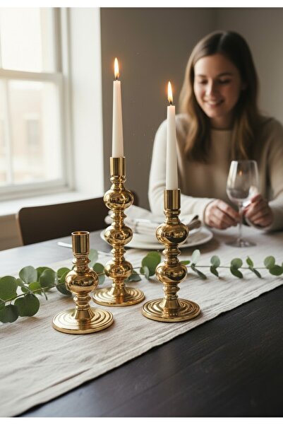 METALAY GOLD MİLONA 3 LÜ ŞAMDAN