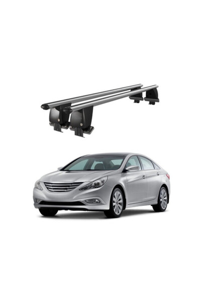 OEM Aluminum car trunk cross bars compatible with smooth roof Hyundai Sonata ...