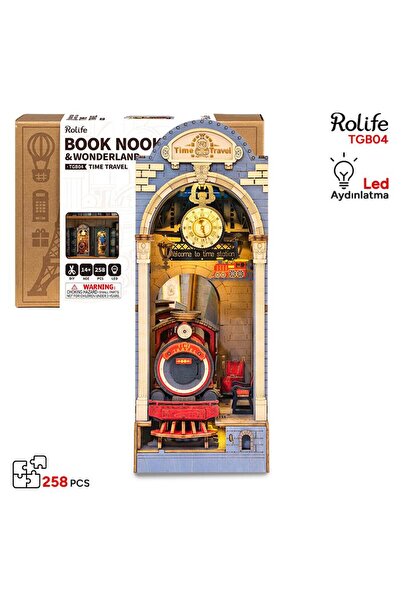 Rolife TGB04 Time Travel Kitap Köşesi Book Nook DIY Minyatür Maket Model Seti...