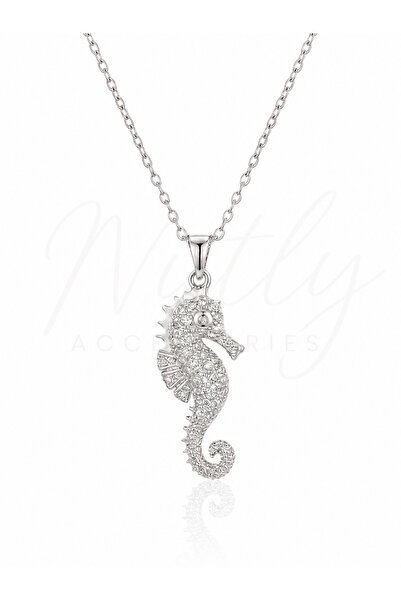 Nutly Accessories Denizatı Kolye Kadın Zirkon Taşlı Çelik Kolye Şık Minimal D...